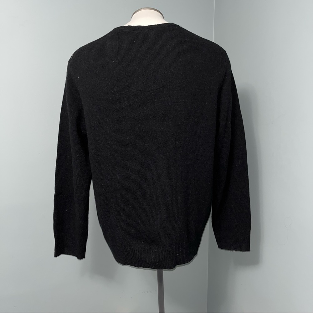 HUDSON NORTH lambswool blend dad sweater mens size Large v-neck long sleeve - Picture 7 of 9